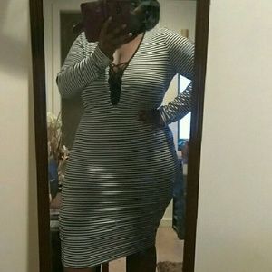 Black & White Midi Dress